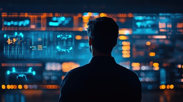 Data analysis action control room digital interface high-tech environment user perspective innovation insights