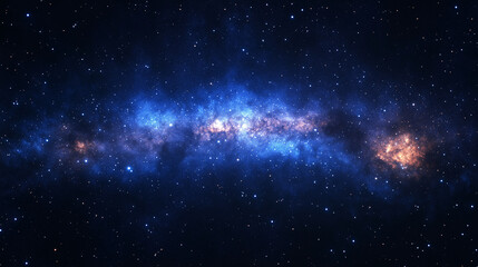 Fototapeta premium 宇宙空間に広がる神秘的な星雲と恒星の誕生をリアルに描いたAI生成画像