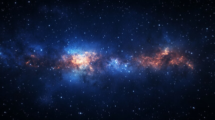 Fototapeta premium 宇宙空間に広がる神秘的な星雲と恒星の誕生をリアルに描いたAI生成画像