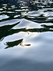 Reflection of the sun on the water