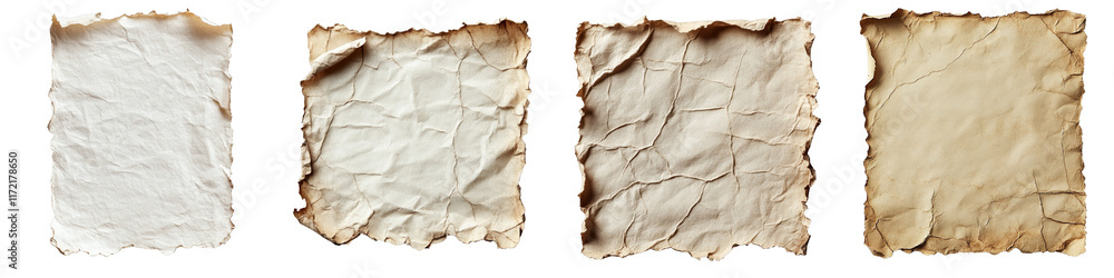 Poster textured paper blanks with stitched edges for crafting and design use in various creative projects