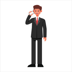 Obraz premium Illustration of Businessman in Suit