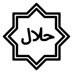halal Line Icon