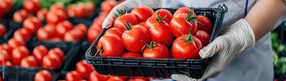 Aufkleber food tech sustainability. energy-efficient food processing ai-driven optimization of manufacturing p