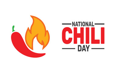 February is National Chili Day background template. Perfect for banners, cards, posters, and social media.
Vector design with text inscription and classic color for a professional look