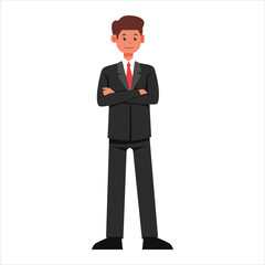 Illustration of Businessman in Suit