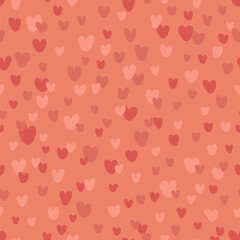 cute terracotta hearts. warm colors wedding repetitive background. valentine card. vector seamless pattern. fabric swatch. wrapping paper. textile design template
