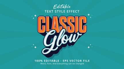 Classic Glow Editable Text Effect