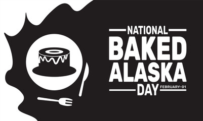 February is National Baked Alaska Day background template. Perfect for banners, cards, posters, and social media.
Vector design with text inscription and classic color for a professional look