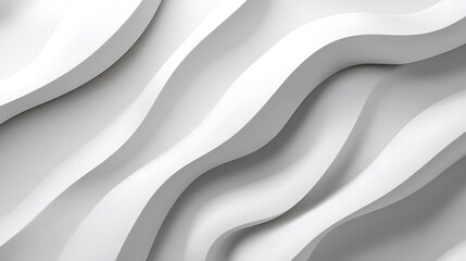 Obraz premium Abstract White Curves Modern Art Design