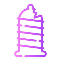 Broken Condom gradient icon