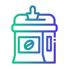 coffee bag Line Gradient Icon