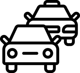 Traffic Vehicle Line Icon