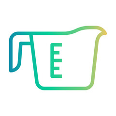 measuring cup Line Gradient Icon