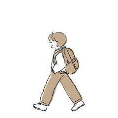 リュックを背負った男の子