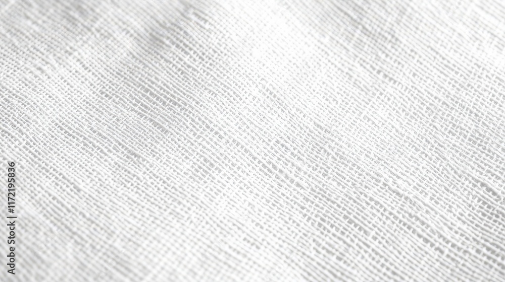 Poster white cross-hatched linen texture background ideal for design, craft, and textile projects.