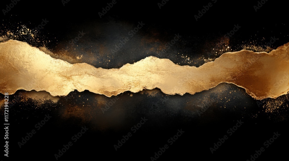 Poster stunning abstract gold and black background with texture and shimmering effects for elegant design, 