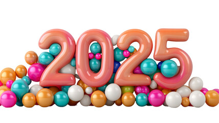 2025 new year celebration invitation template modern design abstract concept