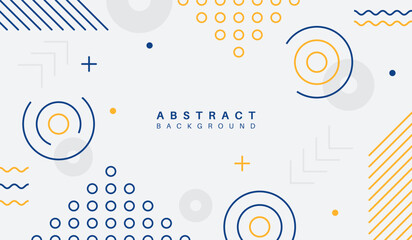 Blue and yellow abstract geometric background vector illustration