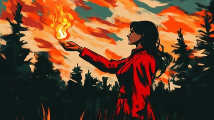 A powerful wizard standing atop a mountain peak casting a lightning spell under a stormy sky, book cover illustration style