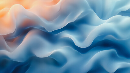 Obraz premium Abstract Blue and Orange Swirls: A mesmerizing abstract background featuring a dynamic interplay of blue and orange hues, creating a sense of movement and fluidity. The soft.