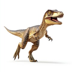 Obraz premium A realistic depiction of a dinosaur, showcasing its features in a dynamic pose.