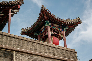 Fototapeta premium Architecture of Shanxi merchants in Ming and Qing dynasties in Baozili Scenic Area, Zhangjiakou City, Hebei Province, China