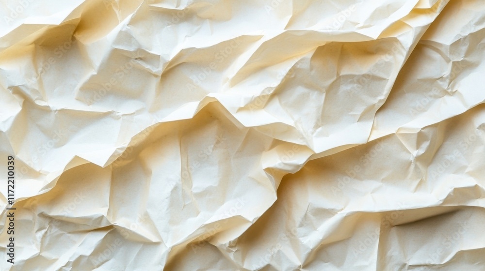 Poster wrinkled textured background of crumpled paper showcasing natural patterns and shadows for creative 
