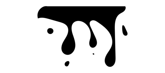 Obraz premium Pixel perfect icon set of ink drop drip oil melting paint liquid dripping stain splash splatter melted sweet dessert. Thin line icons flat isolated on transparent background. vector illustrations