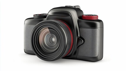 A modern digital camera showcasing its lens and design for photography enthusiasts.