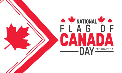 february is national flag of canada day background template. Perfect for banners, cards, posters, social media.
Vector design with text inscription and classic color for a professional look
