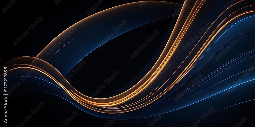 Poster modern abstract high-speed light effect. abstract background with curved beams of light. technology 