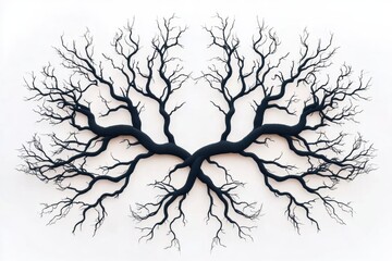 Obraz premium Abstract representation of tree branches, showcasing intricate patterns and natural forms.