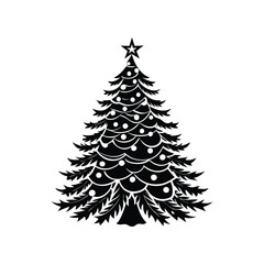 christmas tree clip art vector design.eps