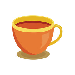 cup of tea on white background.eps