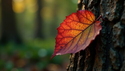 Wilted leaf on a dying tree trunk that has lost its vibrancy and color, brown, dead end