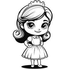 Obraz premium Princess Girl Illustration
