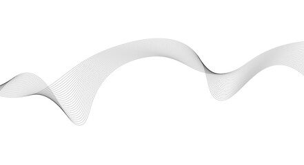 Wave lines design black waves smooth flowing dynamic isolated on white background. Technology, digital, communication, science, music concept vector background illustration