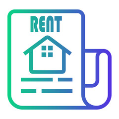 rent Line Gradient Icon