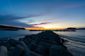 和歌山県　串本からの朝日の風景(2024年12月)
