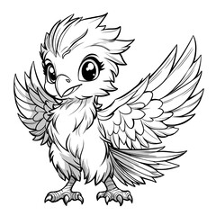 Obraz premium Cute Baby Bird Illustration