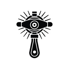 ophthalmoscope vector style with white background.eps