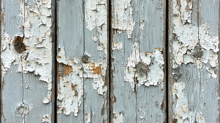 Peeling paint on weathered gray wood planks of an old exterior wall (1)