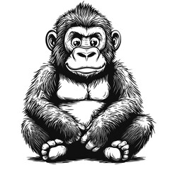Obraz premium Cute Gorilla Illustration