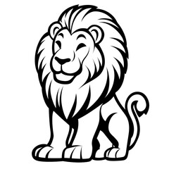 Obraz premium Happy Lion Illustration