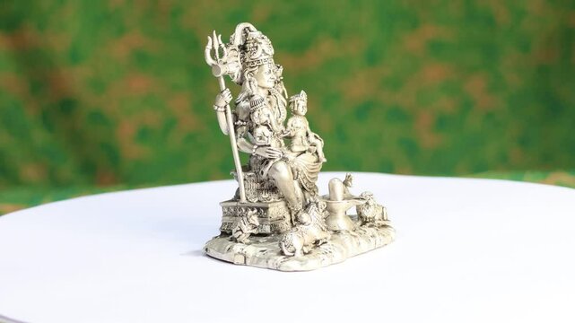 Ardhanareeshwar is a form of the Hindu god Shiva that combines him with his consort Maa Parvati. 925 Silver Indian Deity Idol High Detail Finish for Pooja and Home Decor. Hindu Religions. Divine Union