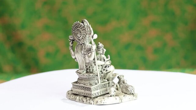 Ardhanareeshwar is a form of the Hindu god Shiva that combines him with his consort Maa Parvati. 925 Silver Indian Deity Idol High Detail Finish for Pooja and Home Decor. Hindu Religions. Divine Union