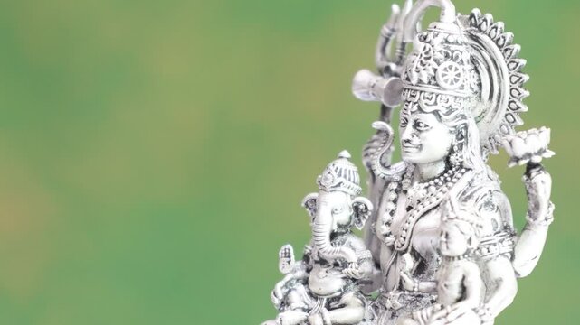 Ardhanareeshwar is a form of the Hindu god Shiva that combines him with his consort Maa Parvati. 925 Silver Indian Deity Idol High Detail Finish for Pooja and Home Decor. Hindu Religions. Divine Union