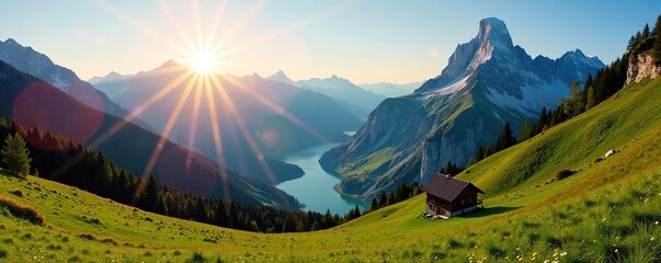 Watzmann und Berchtesgadener bei Sonnenaufgang, fjellide, gletscherblick, berchtesgadener-alpen