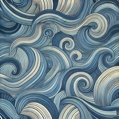 seamless pattern with waves